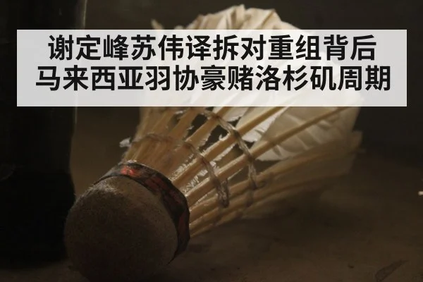 谢定峰苏伟译拆对重组背后 马来西亚羽协豪赌洛杉矶周期